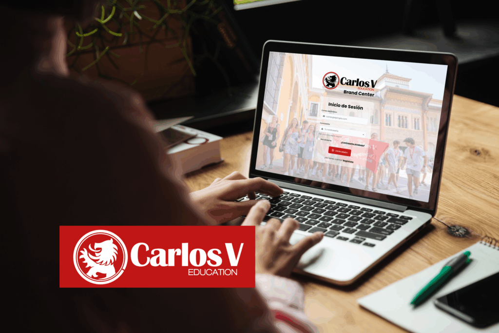 Cover del proyecto de Brand Center para Carlos V Education.